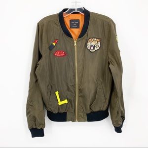 Love Tree Bomber Jacket with Patches